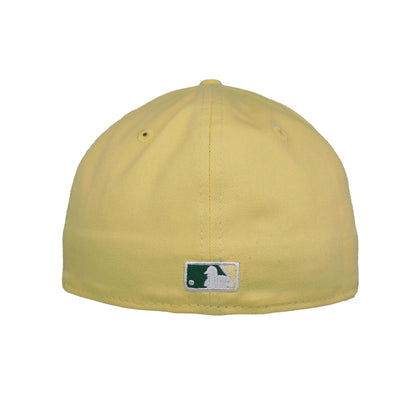 Detroit Tigers Custom New Era 59FIFTY Cap soft yellow yellow
dark green Back View