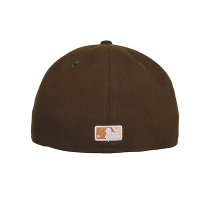 Detroit Tigers Custom New Era 59FIFTY Cap Brown Copper brown Back View