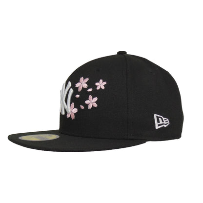 New York Yankees Custom 59FIFTY New Era Cap Black Sakura black Side View