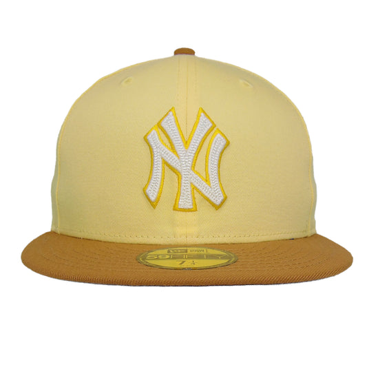 New York Yankees Custom New Era 59FIFTY Soft Yellow Cap