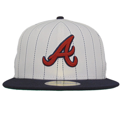Atlanta Braves Custom New Era 59FIFTY Cap Pinestripes
