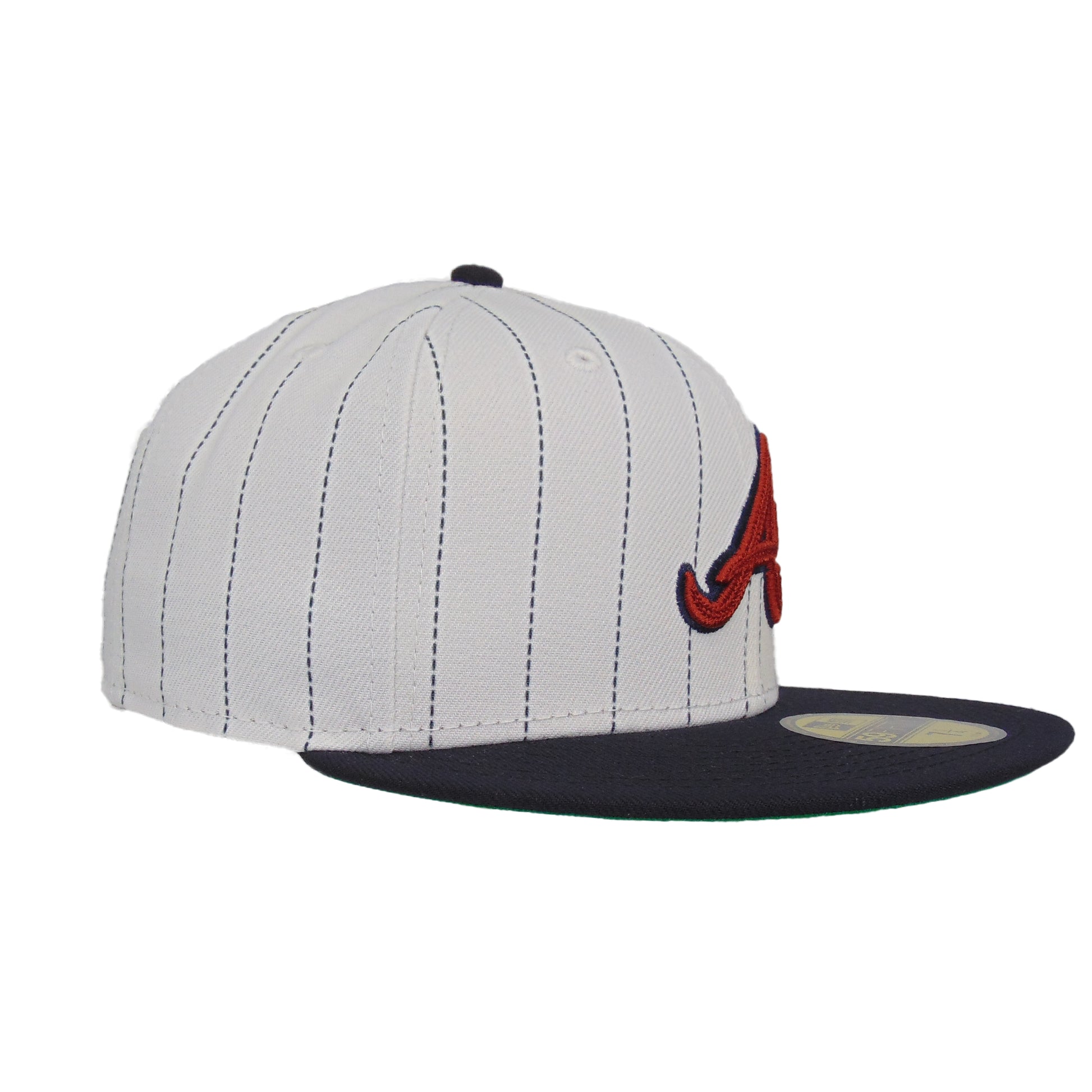 Atlanta Braves Custom New Era 59FIFTY Cap Pinestripes