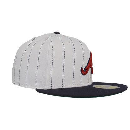 Atlanta Braves Custom New Era 59FIFTY Cap Pinestripes