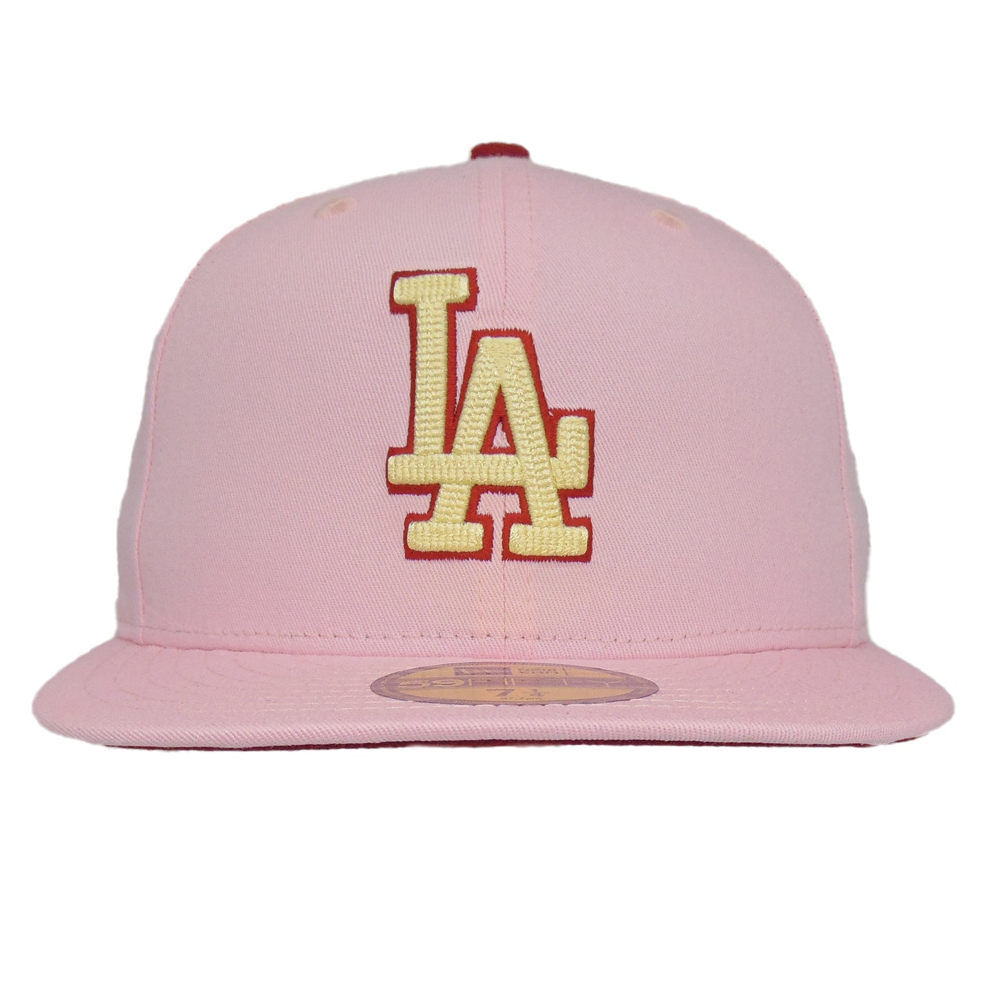 Los Angeles Dodgers Custom New Era 59FIFTY Cap Pink Chainstitch