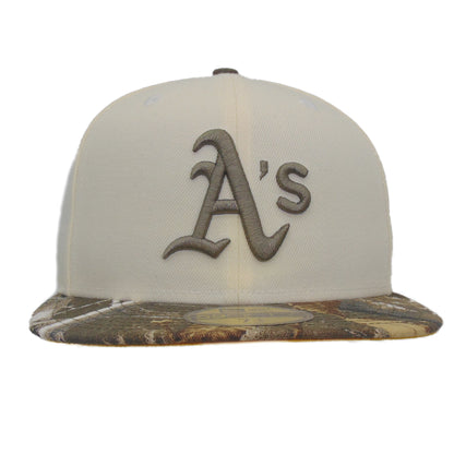 Oakland Athletics Custom New Era 59FIFTY Cap Chrome Realtree