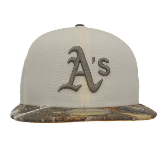 Oakland Athletics Custom New Era 59FIFTY Cap Chrome Realtree