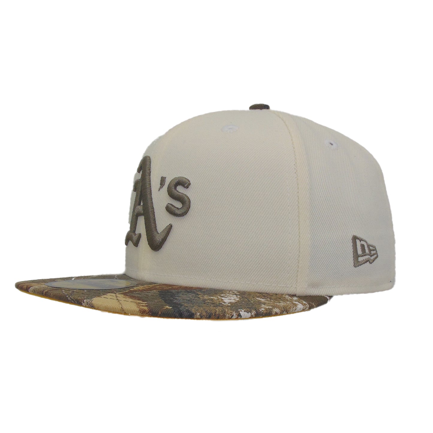 Oakland Athletics Custom New Era 59FIFTY Cap Chrome Realtree