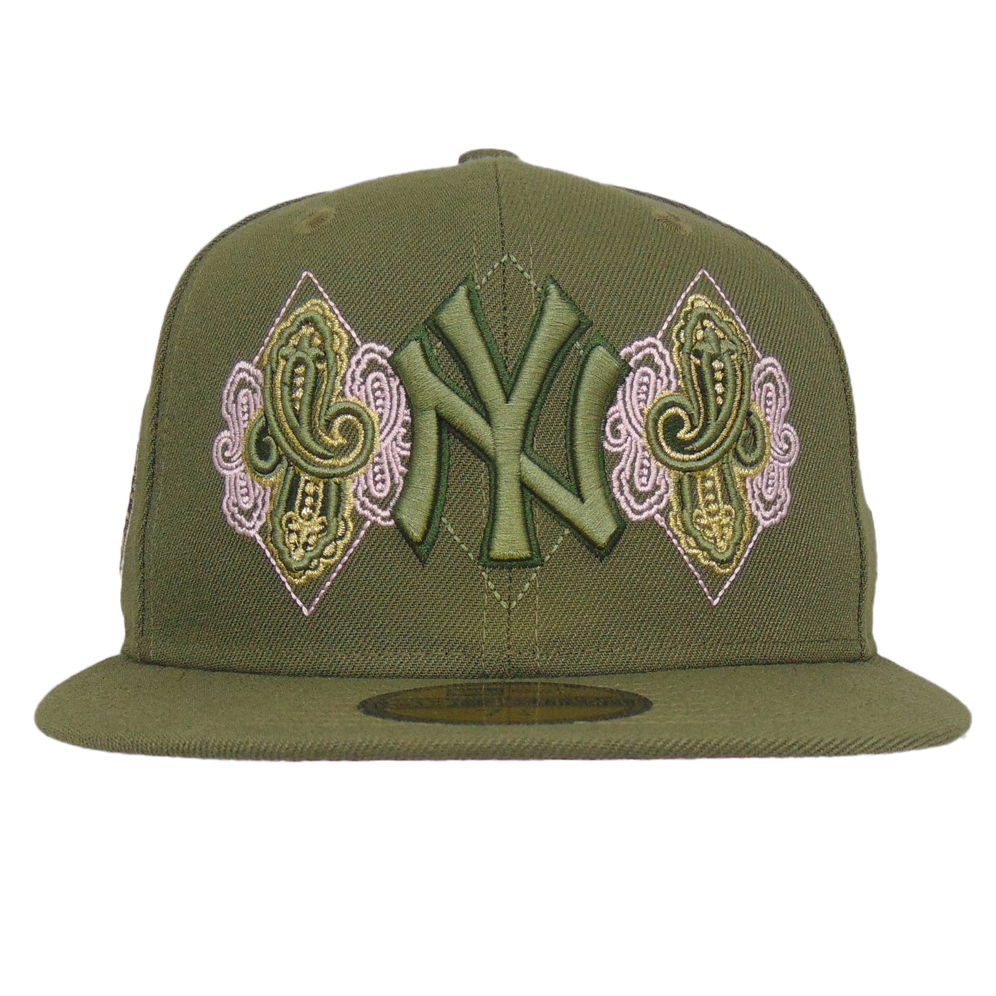 New York Yankees Custom New Era 59FIFTY Olive Cap WS 1962