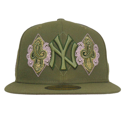 New York Yankees Custom New Era 59FIFTY Olive Cap WS 1962