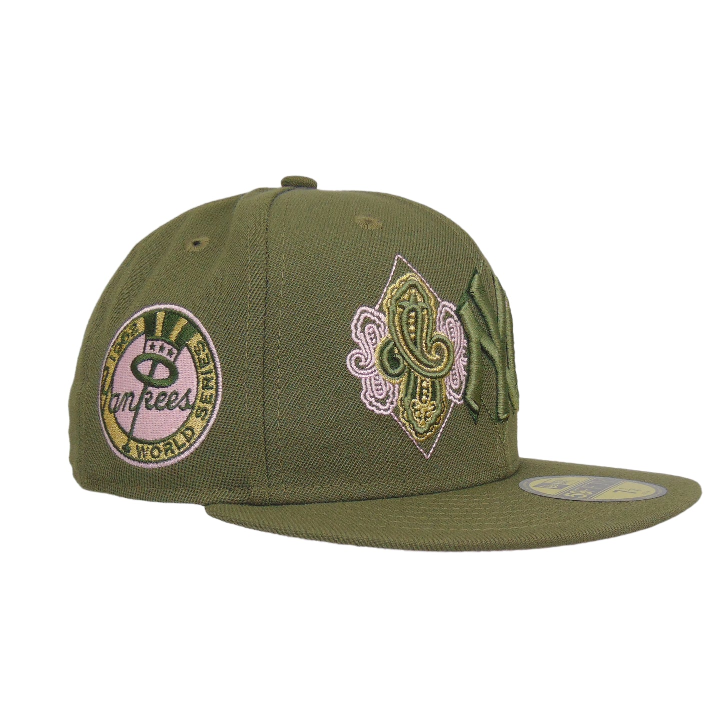 New York Yankees Custom New Era 59FIFTY Olive Cap WS 1962