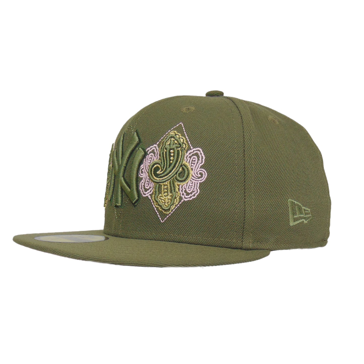 New York Yankees Custom New Era 59FIFTY Olive Cap WS 1962