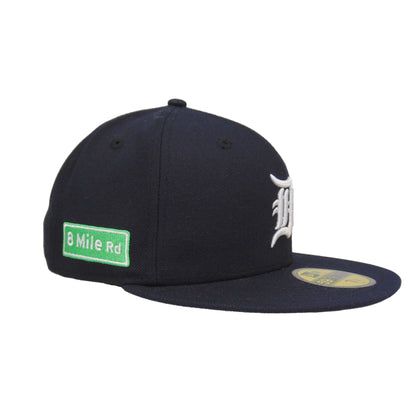Detroit Tigers Custom New Era 59FIFTY Cap Navy 8 Mile Rd