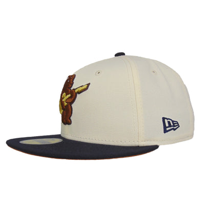 Chicago Cubs Custom New Era 59FIFTY Cap Chrome Navy