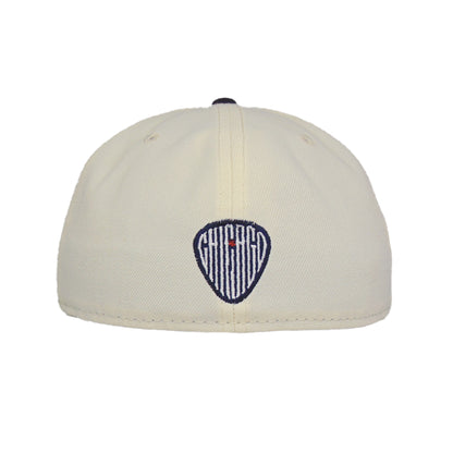 Chicago Cubs Custom New Era 59FIFTY Cap Chrome Navy