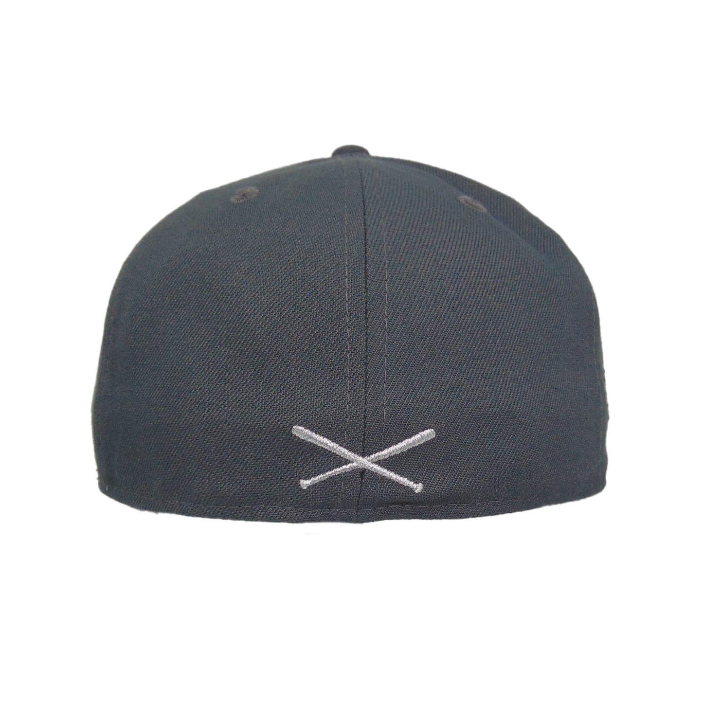 JustFitteds Crossed Bats Logo New Era 59FIFTY Cap Graphite Sheep
