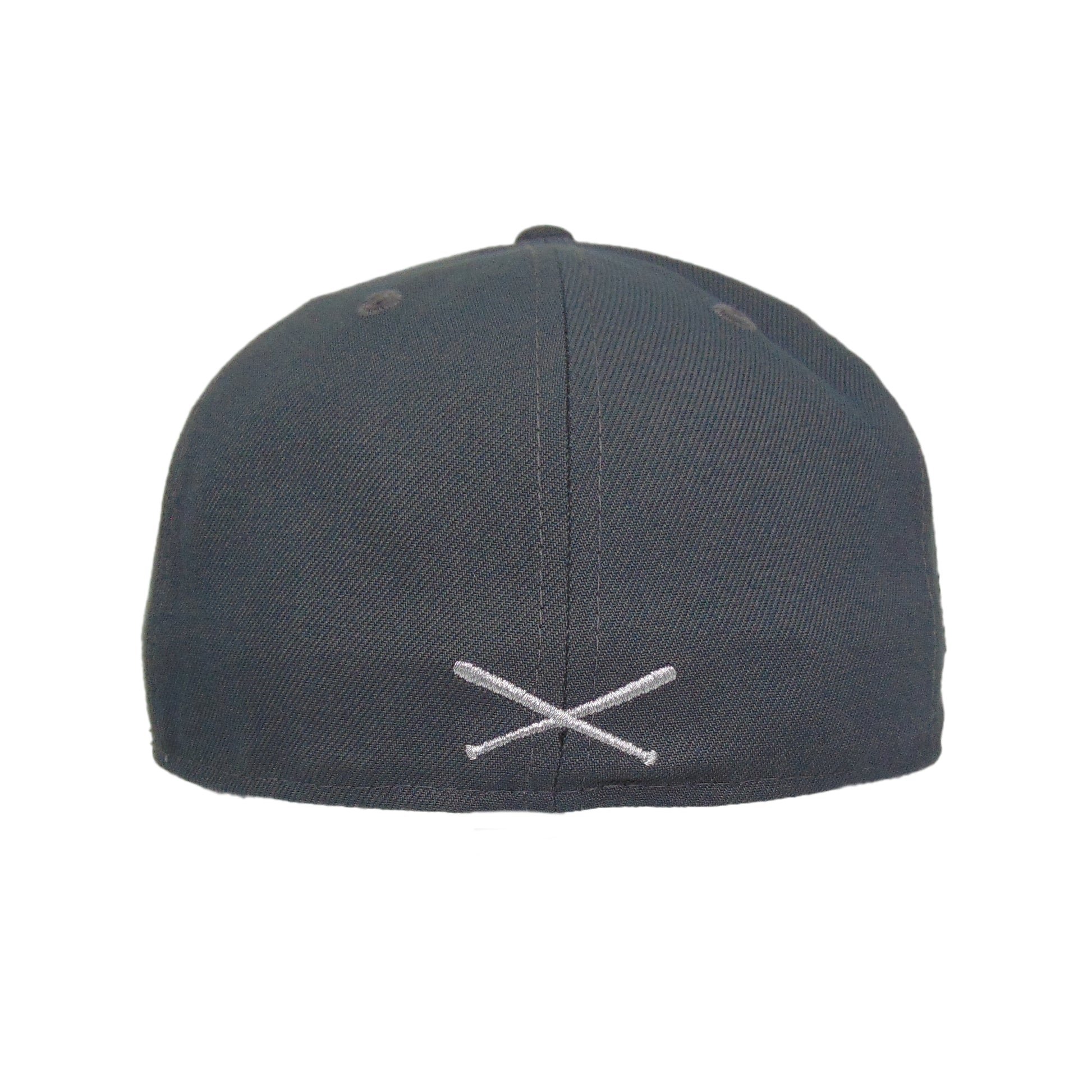 JustFitteds Crossed Bats Logo New Era 59FIFTY Cap Graphite Sheep