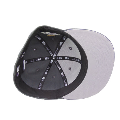 JustFitteds Crossed Bats Logo New Era 59FIFTY Cap Graphite Sheep