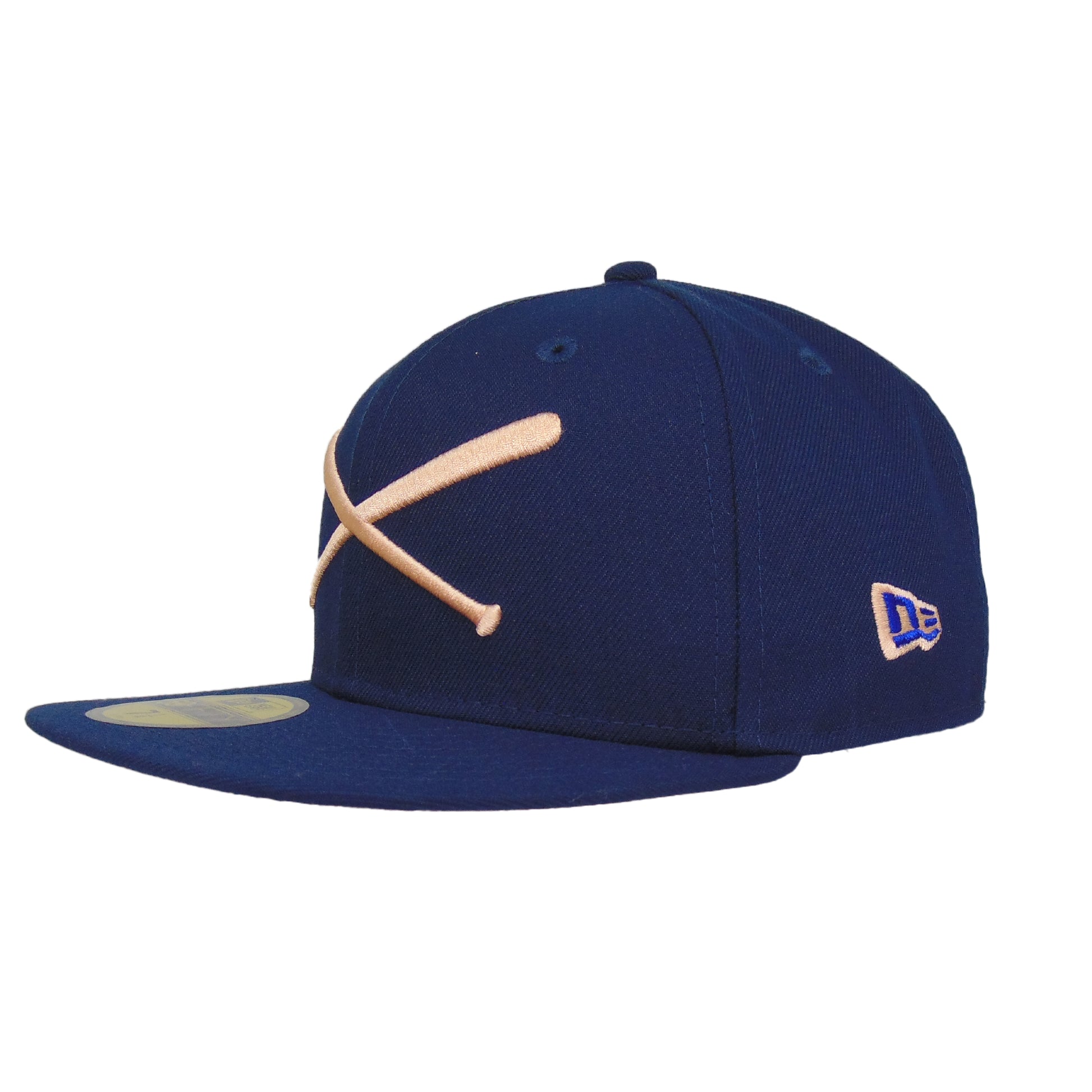 JustFitteds Crossed Bats Logo New Era 59FIFTY Cap Ocean Sheep