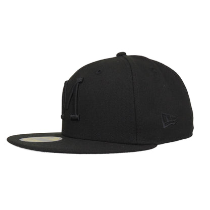 Milwaukee Brewers Custom New Era 59FIFTY Cap Blackout