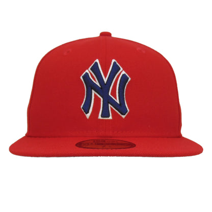 New York Yankees Custom New Era 59FIFTY Cap Scarlet Red