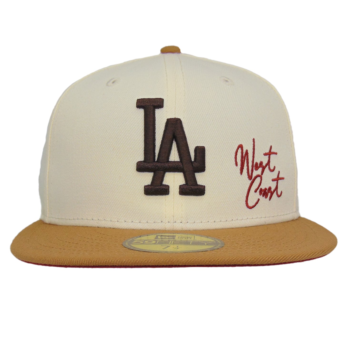 Los Angeles Dodgers Custom New Era 59FIFTY Cap Chrome Peanut