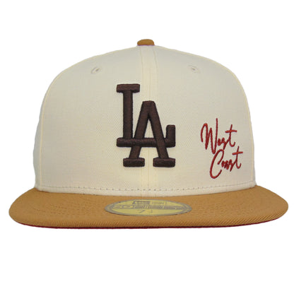Los Angeles Dodgers Custom New Era 59FIFTY Cap Chrome Peanut