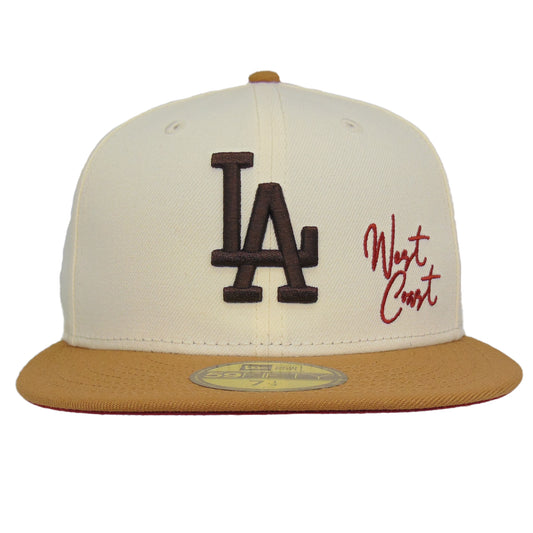 Los Angeles Dodgers Custom New Era 59FIFTY Cap Chrome Peanut
