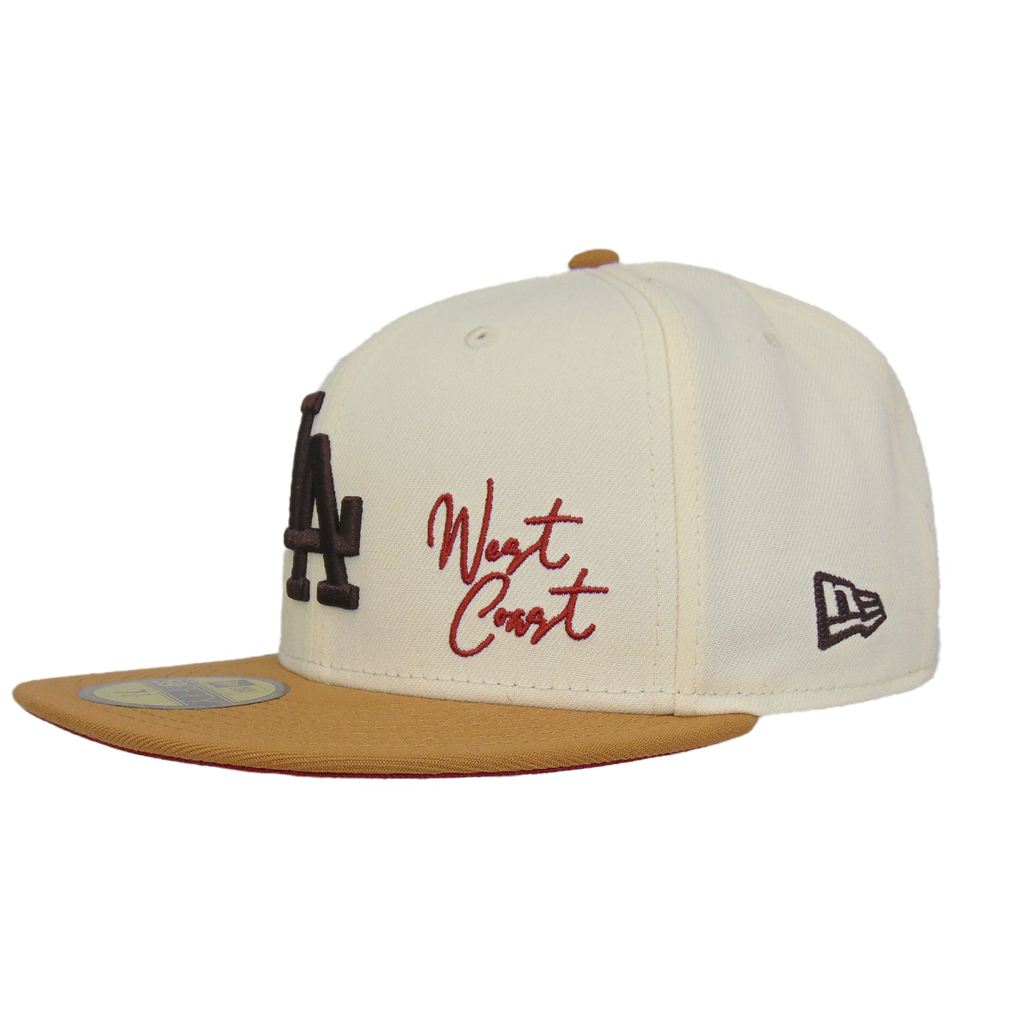 Los Angeles Dodgers Custom New Era 59FIFTY Cap Chrome Peanut