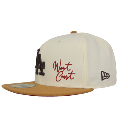 Los Angeles Dodgers Custom New Era 59FIFTY Cap Chrome Peanut