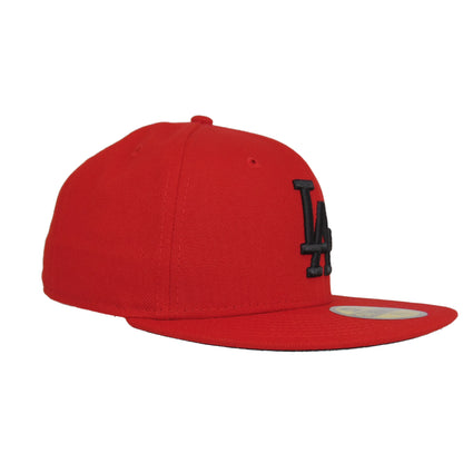 Los Angeles Dodgers Custom New Era 59FIFTY Cap Scarlet Red