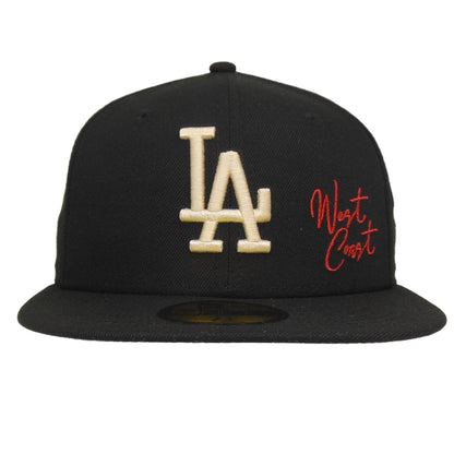 Los Angeles Dodgers Custom New Era 59FIFTY Cap West Coast Black