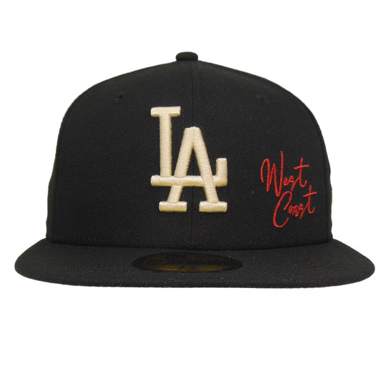 Los Angeles Dodgers Custom New Era 59FIFTY Cap West Coast Black
