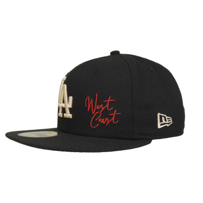 Los Angeles Dodgers Custom New Era 59FIFTY Cap West Coast Black