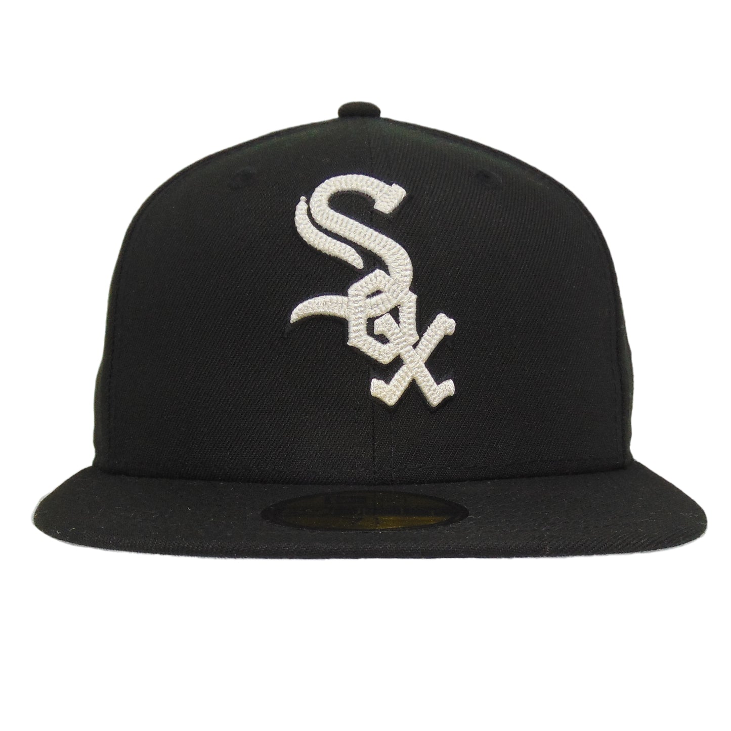 Chicago White Sox Custom New Era 59FIFTY Cap Black Chainstitch Gray UV