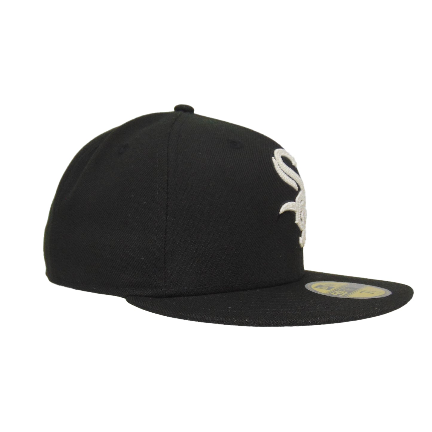 Chicago White Sox Custom New Era 59FIFTY Cap Black Chainstitch Gray UV