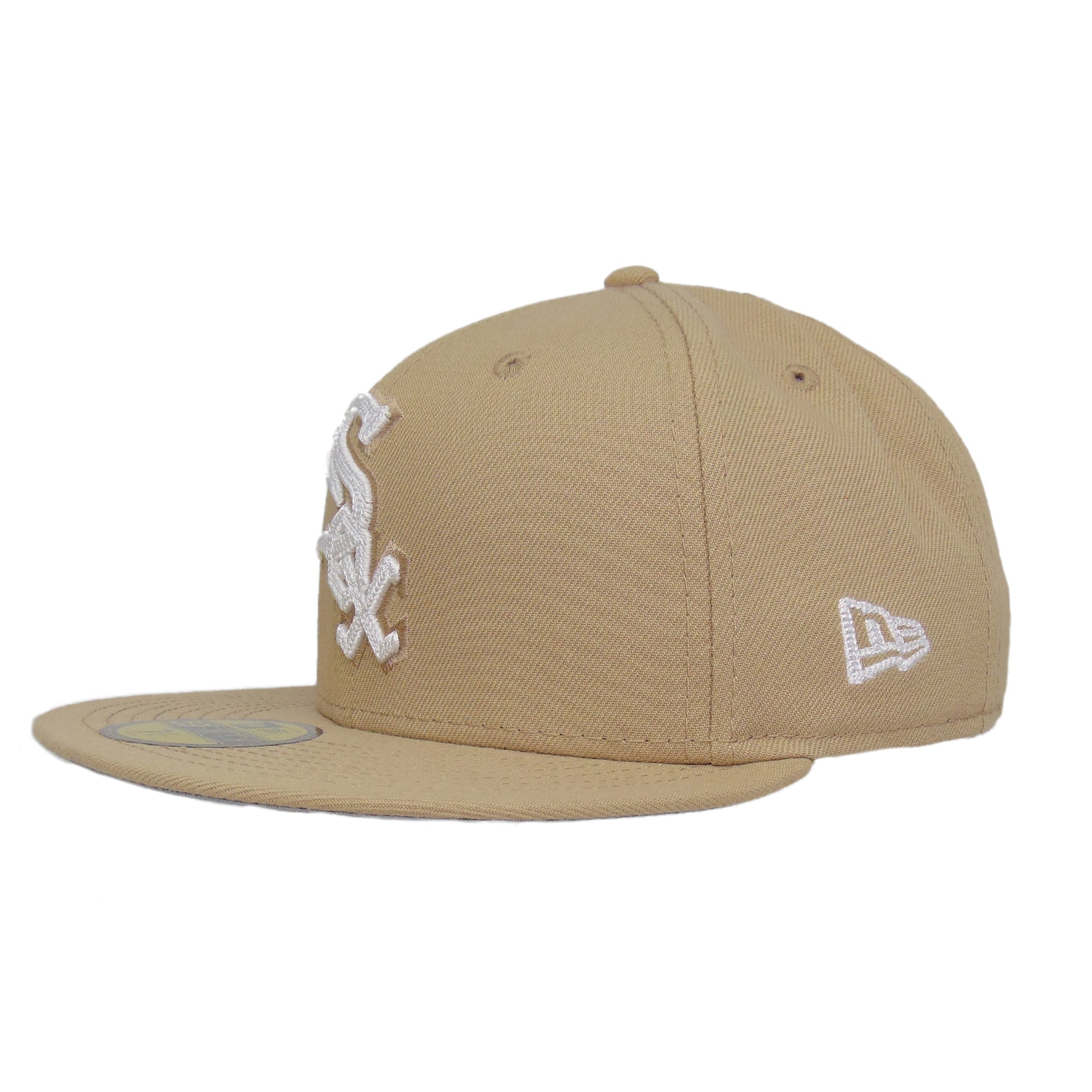 Chicago White Sox Custom New Era 59FIFTY Cap Camel Chainstitch