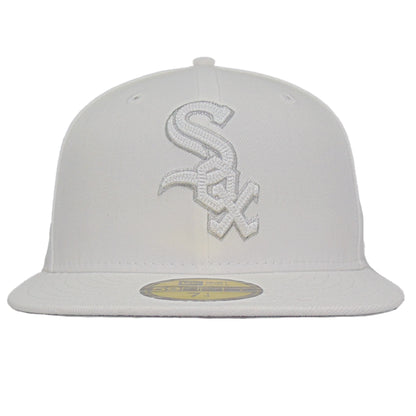 Chicago White Sox Custom New Era 59FIFTY Cap White Chainstitch