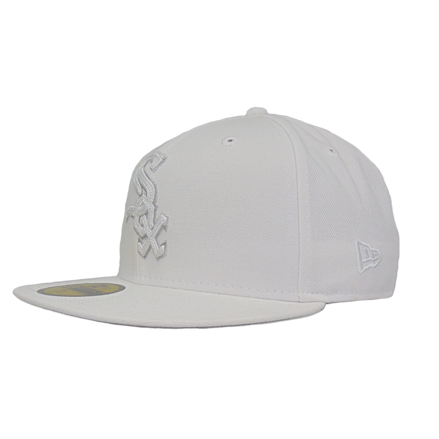 Chicago White Sox Custom New Era 59FIFTY Cap White Chainstitch