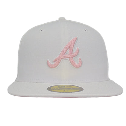 Atlanta Braves Custom New Era 59FIFTY Cap White Chainstitch