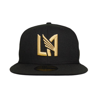 Los Angeles FC New Era 59FIFTY Cap black black Front View