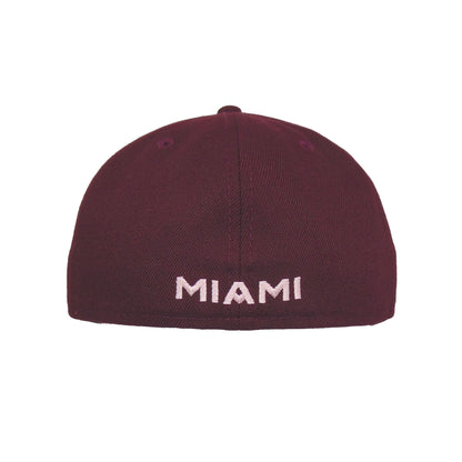 Inter Miami New Era 59FIFTY Cap Maroon maroon Back View