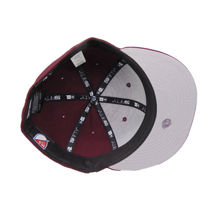Inter Miami New Era 59FIFTY Cap Maroon maroon Undervisor View