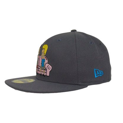 Beavis&Butthead Custom New Era 59FIFTY Cap gray grey
pink Side View