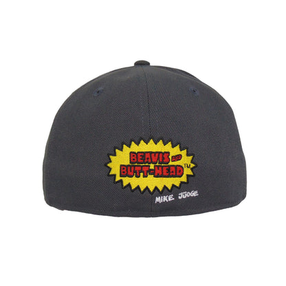Beavis&Butthead Custom New Era 59FIFTY Cap gray grey
pink Back View