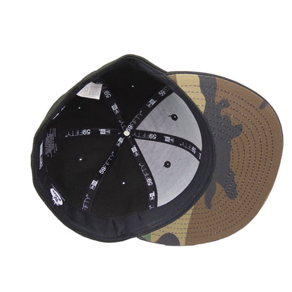 YO! MTV Raps Custom New Era 59FIFTY Cap Black Glow black 
Woodland Camo Undervisor View
