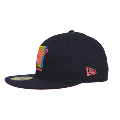 MTV Logo Custom New Era 59FIFTY Cap Navy navy
fuchsia Side View
