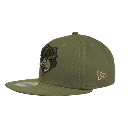 Gwinnett Stripers Custom 59FIFTY New Era Cap Olive olive Side View