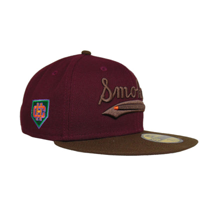 Tampa Smokers Custom New Era Cap Maroon maroon
brown Side View