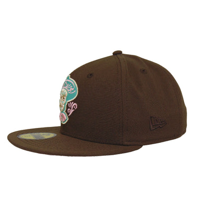 Albuquerque Isotopes Custom New Era 59FIFTY Cap Brown brown Back View
