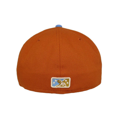 Memphis Chicks JF Custom New Era 59Fifty Cap orange burnt orange
sky blue Undervisor View